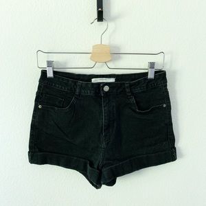 Zara Black Denim Shorts Size 6